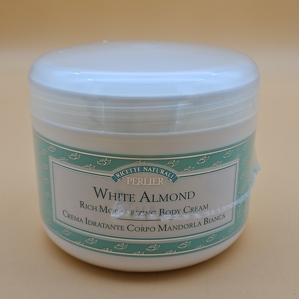 Perlier WHITE ALMOND Rich MOISTURIZING BODY CREAM 13.5oz/400ml Brand New Sealed